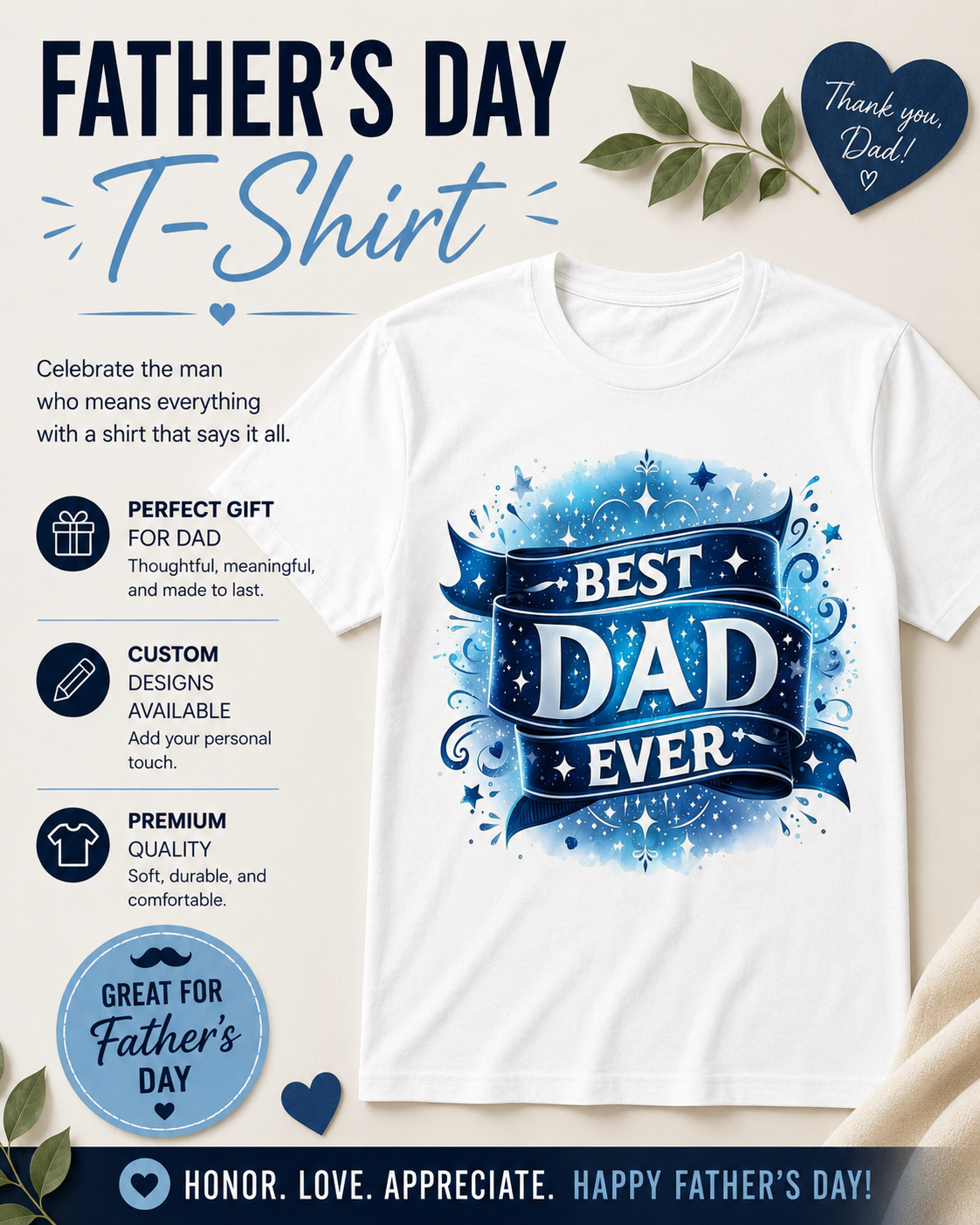 Custom Father's Day T-shirts