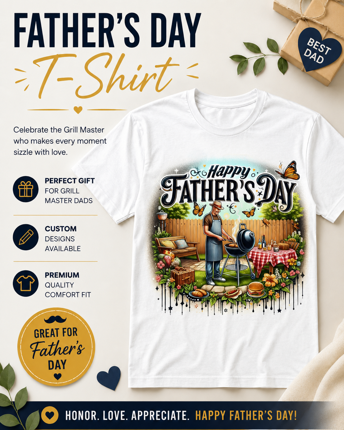 Custom Father's Day T-shirts
