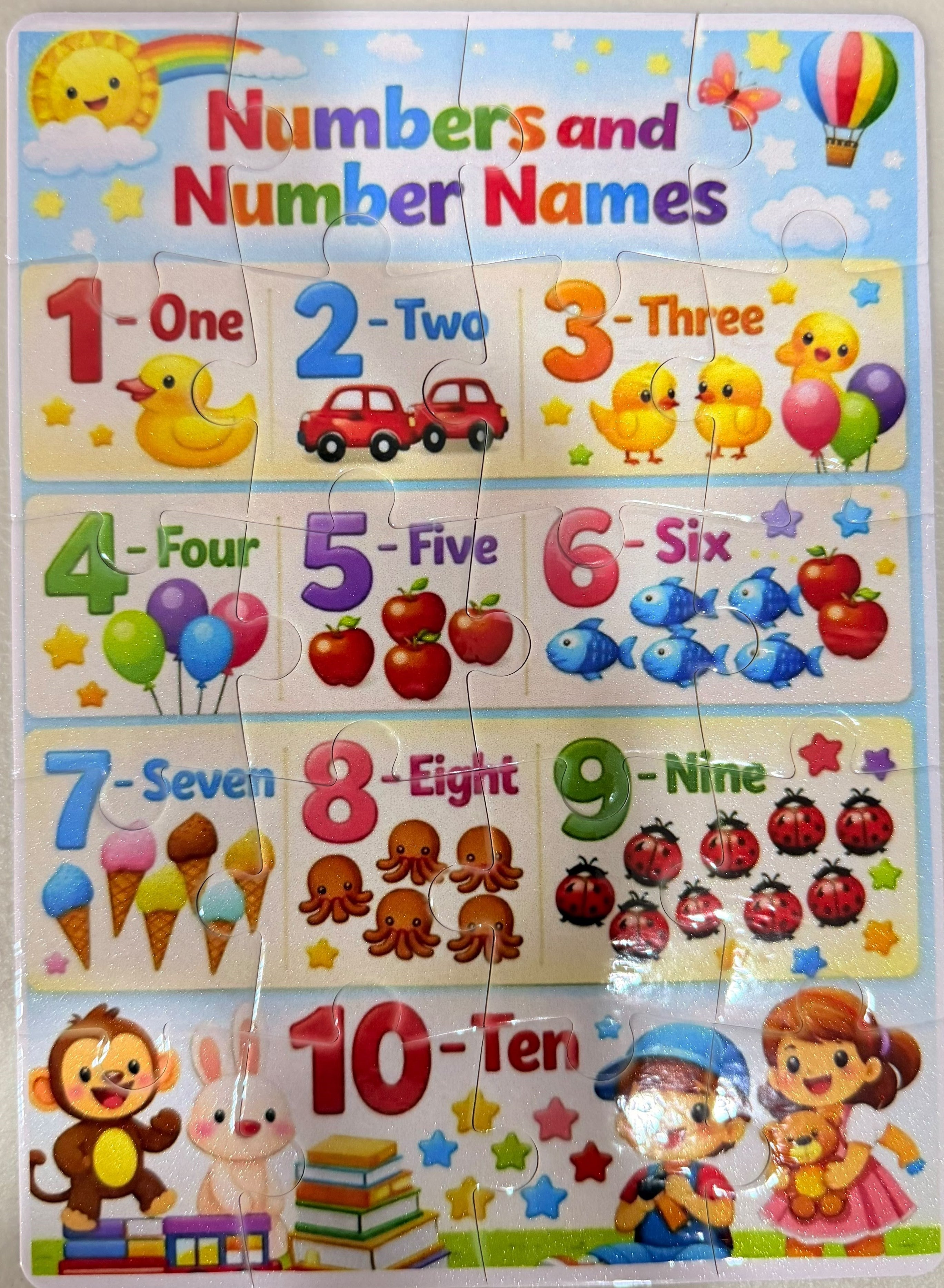 Set of 4 Puzzle for learning for kids 3-6 ages