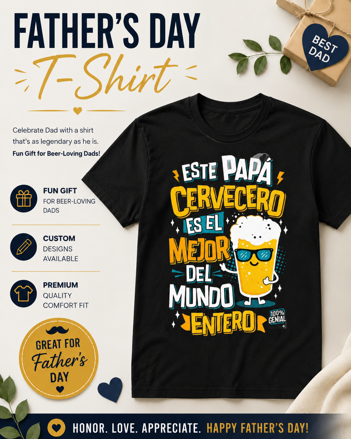 Custom Father's Day T-shirts