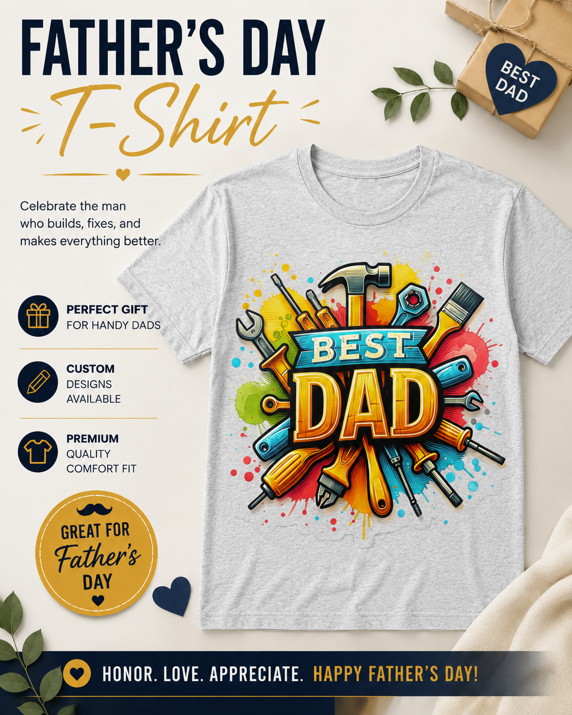 Custom Father's Day T-shirts