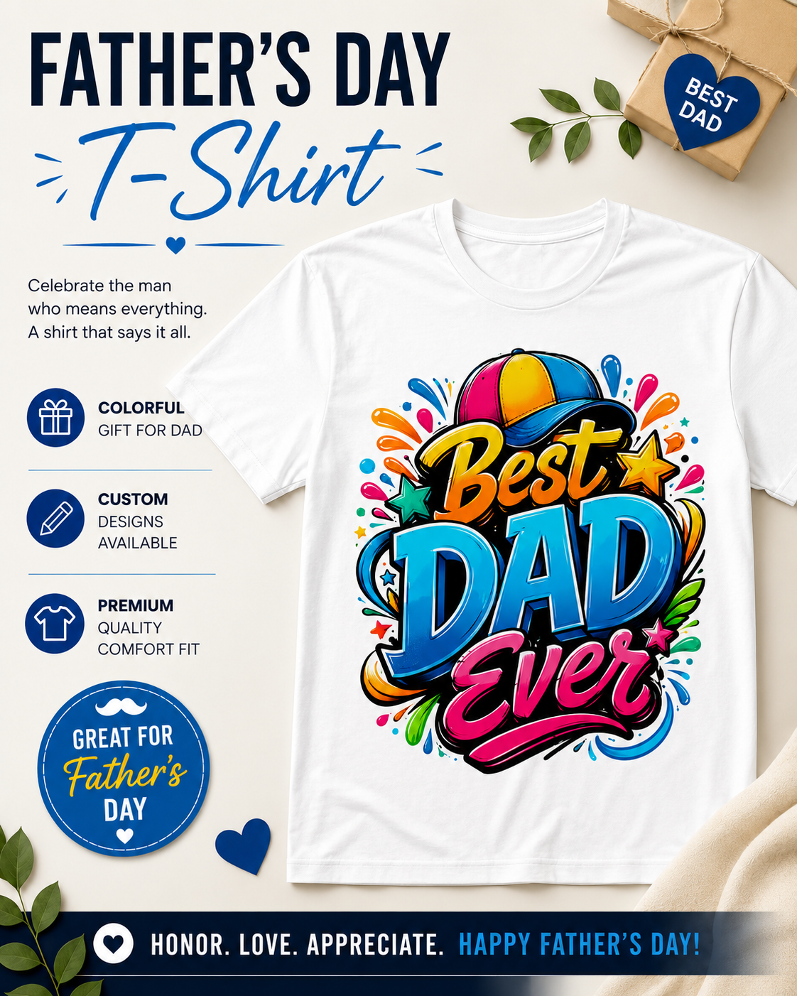 Custom Father's Day T-shirts
